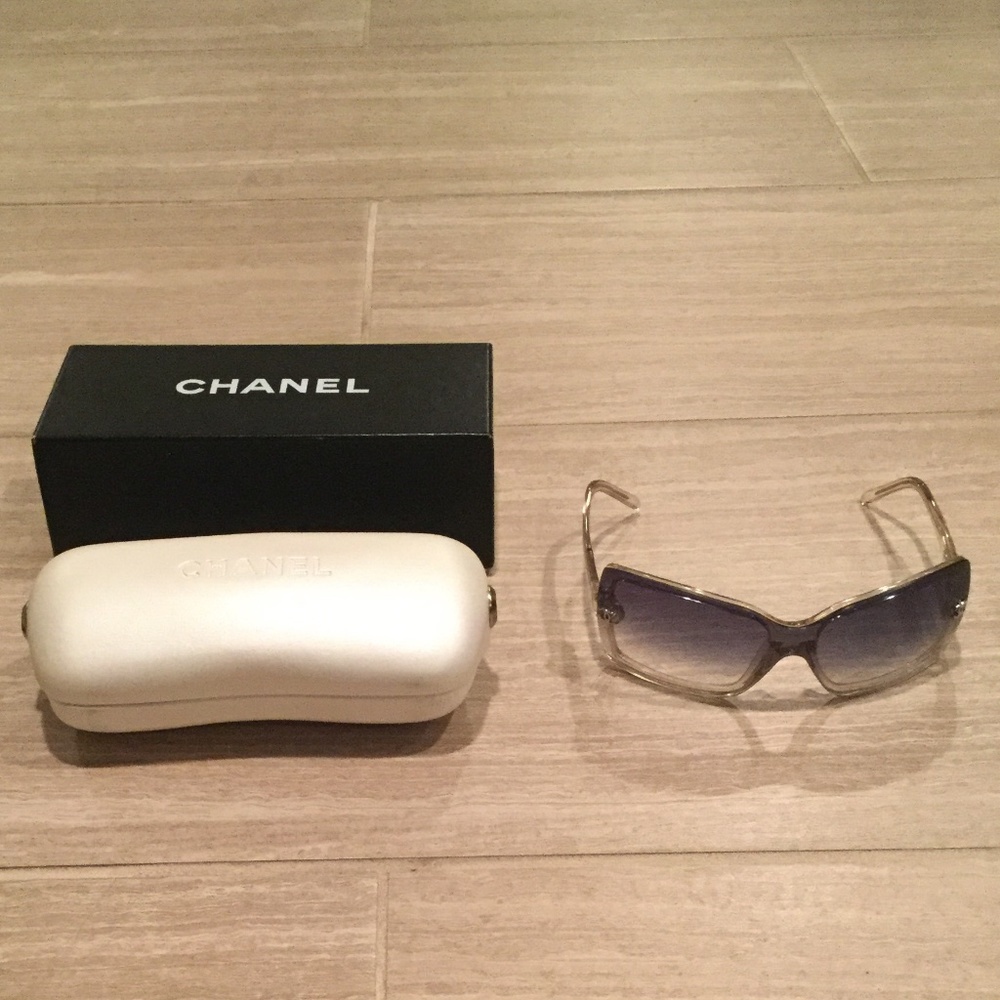 Chanel Early 2000’s Clear Ombre Sunglasses